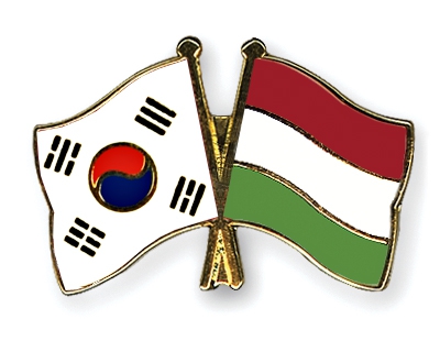 Korean-Hungarian flags